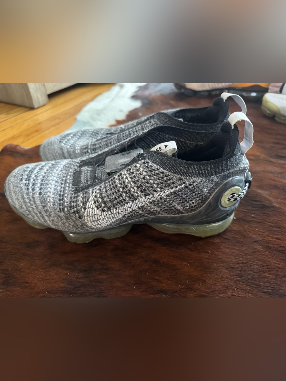 Nike VaporMax Flyknit Slip-On Sneakers - Black/White